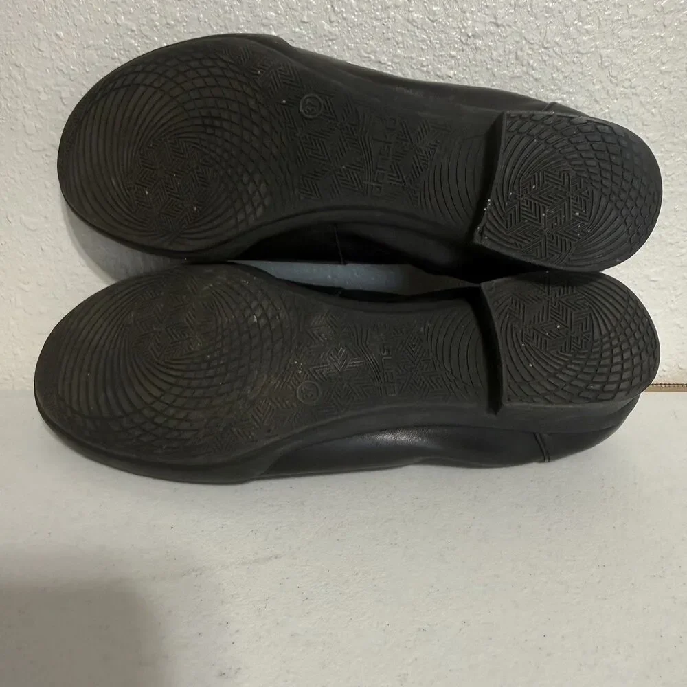 Dansko Kira Flats Size 37EU 6.5 Black  Leather Ballet Shoes Slip On Comfort